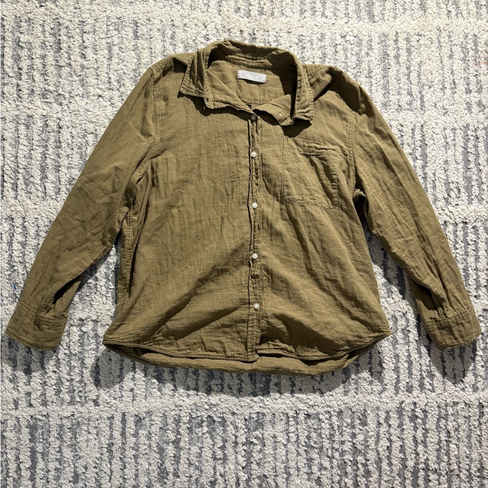 Everlane Olive Green Button-Down Shirt